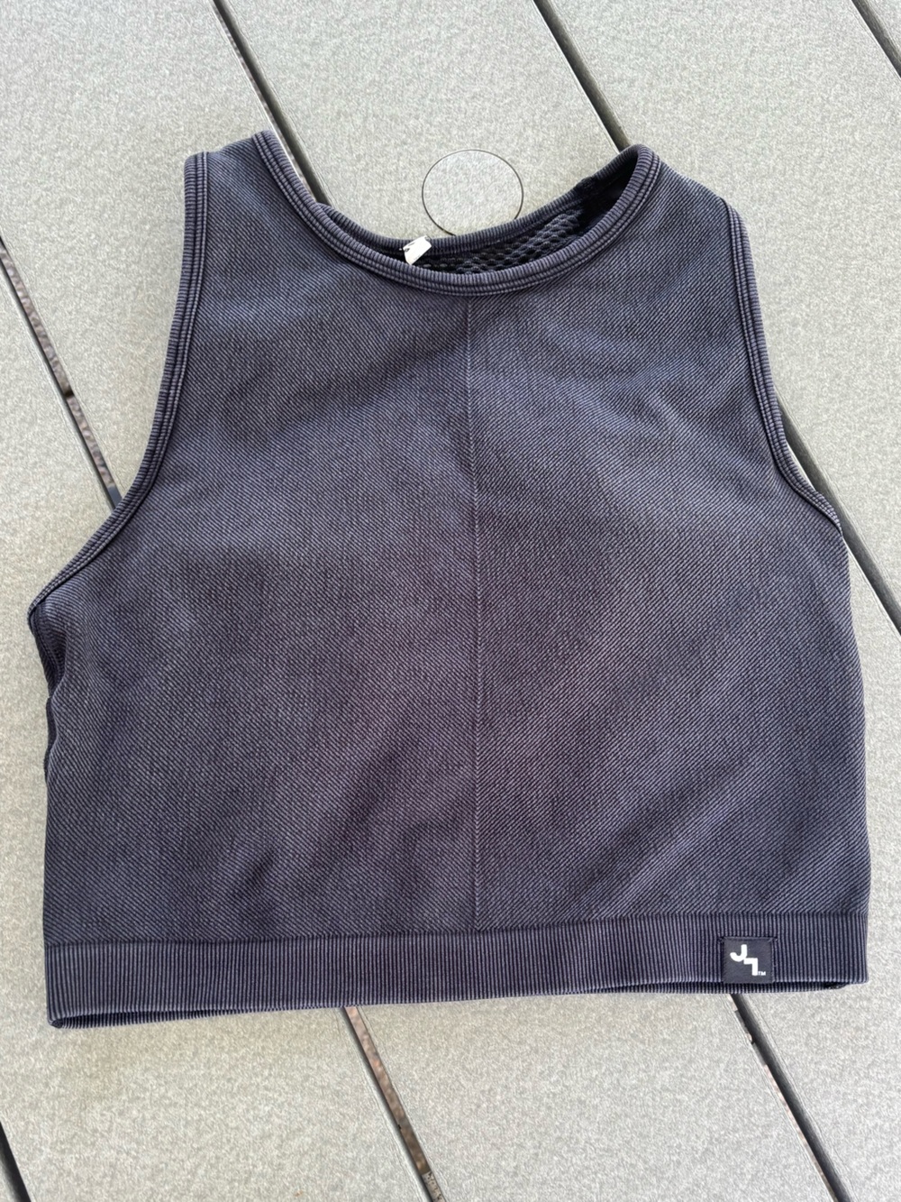 JoyLab Black Cropped Ribbed Sports Bra